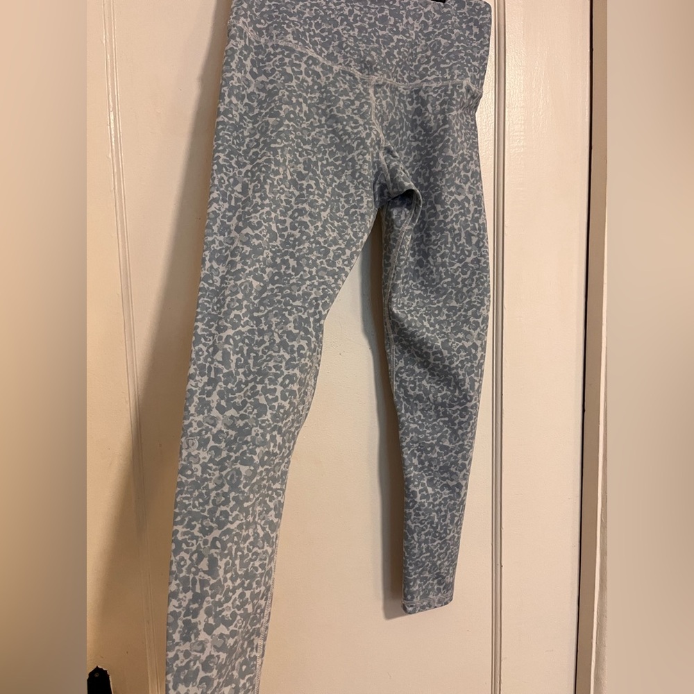 Lululemon Gray Leopard Print Leggings